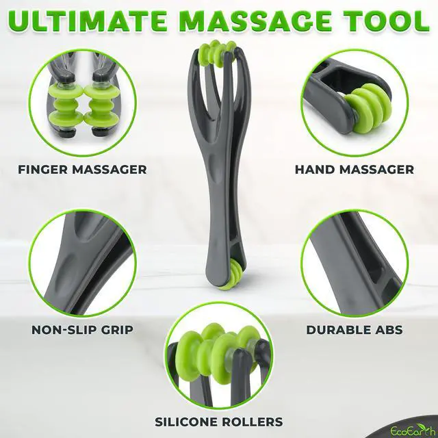 Alt view image 3 of 7 - Finger & Hand Massager for Deep Tissue Comfort - Acupressure Massage Rollers for Arthritis, Carpal Tunnel, Stress & Pain Relief - Dual Sided Massage Therapy for Hands, Palm & Wrist