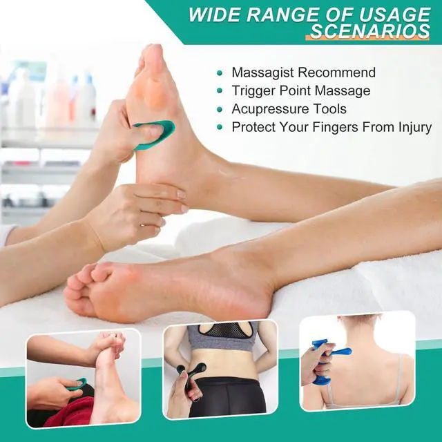 Alt view image 3 of 7 - Massage Tool Set, Trigger Point Massage Tool Kit with Thumb Saver, Deep Tissue Manual Back Massager, Pressure Point & Muscle Knot Remover for Neck, Back, Shoulders, Legs