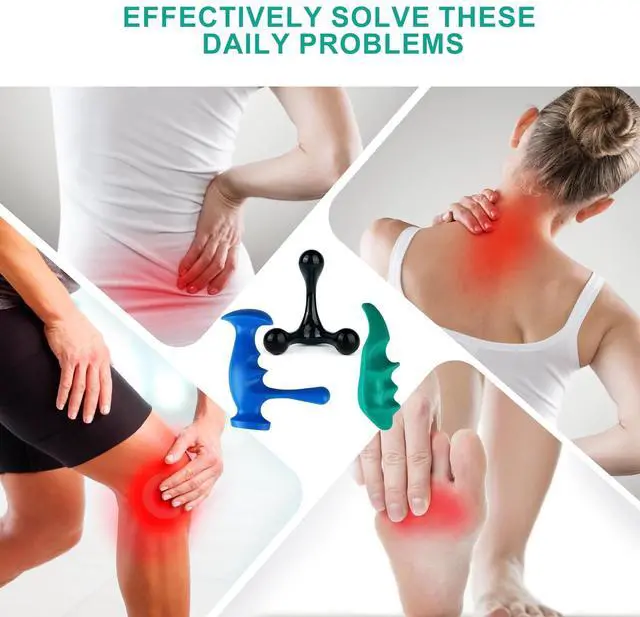 Alt view image 5 of 7 - Massage Tool Set, Trigger Point Massage Tool Kit with Thumb Saver, Deep Tissue Manual Back Massager, Pressure Point & Muscle Knot Remover for Neck, Back, Shoulders, Legs