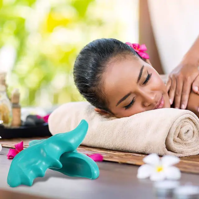 Alt view image 6 of 6 - 2 Pcs Green Thumb Saver Massage Tool Deep Tissue Massager for Pressure Reflexology Professional Neck Shoulder Back Foot Stress Relief