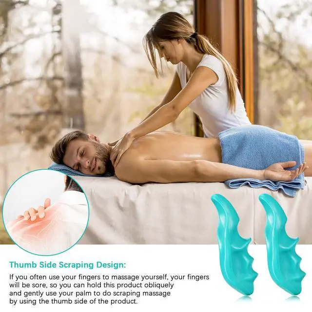 Alt view image 5 of 6 - 2 Pcs Green Thumb Saver Massage Tool Deep Tissue Massager for Pressure Reflexology Professional Neck Shoulder Back Foot Stress Relief