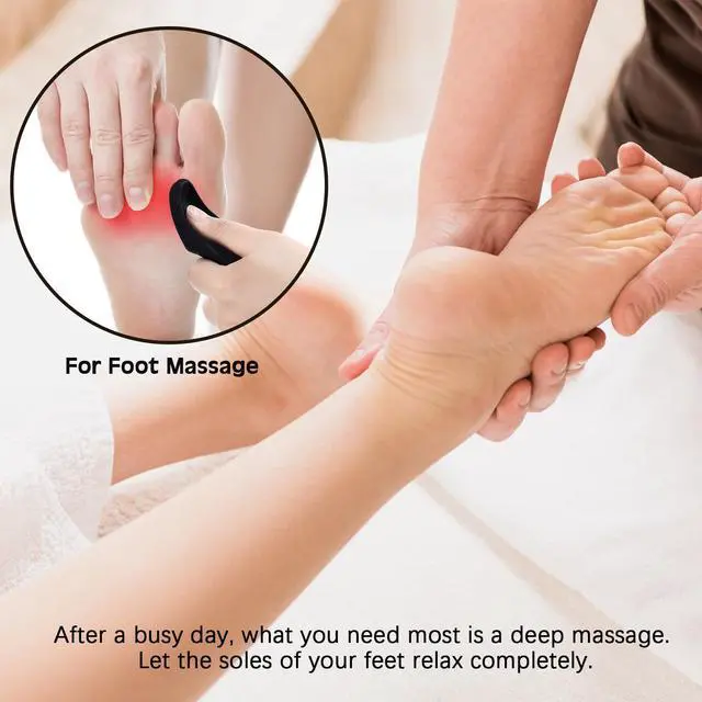 Alt view image 3 of 5 - 2 Pcs Black Thumb Saver Massage Tool Deep Tissue Massager for Pressure Reflexology Professional Neck Shoulder Back Foot Stress Relief