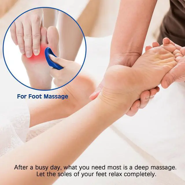 Alt view image 4 of 7 - 2 Pcs Blue Thumb Saver Massage Tool Deep Tissue Massager for Pressure Reflexology Professional Neck Shoulder Back Foot Stress Relief