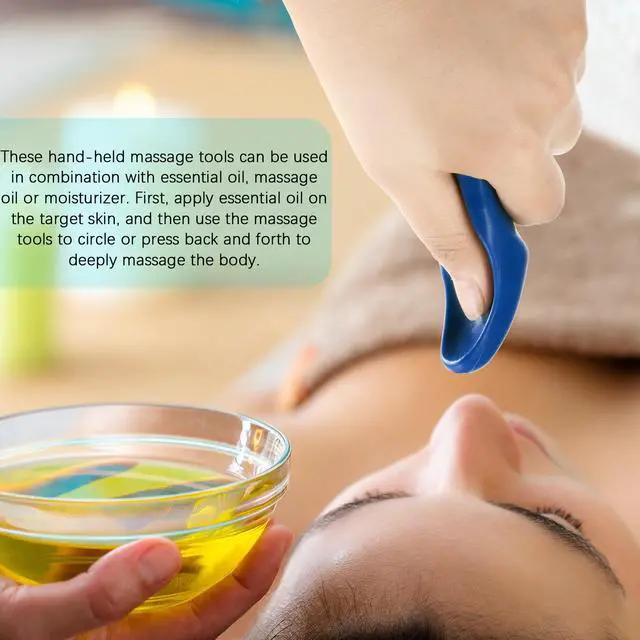 Alt view image 6 of 7 - 2 Pcs Blue Thumb Saver Massage Tool Deep Tissue Massager for Pressure Reflexology Professional Neck Shoulder Back Foot Stress Relief