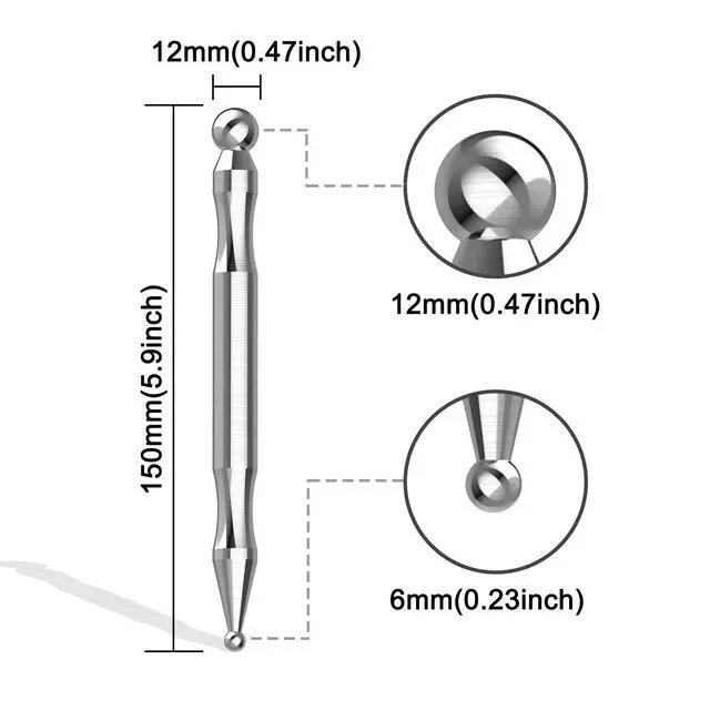Alt view image 2 of 5 - Acupuncture Pen, Facial Reflexology Tools Stainless Steel, Trigger Point Massager Tool, Deep Tissue Massage Tool | Fascia release tools and temporomandibular joint (TMJ)