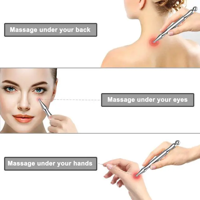 Alt view image 4 of 5 - Acupuncture Pen, Facial Reflexology Tools Stainless Steel, Trigger Point Massager Tool, Deep Tissue Massage Tool | Fascia release tools and temporomandibular joint (TMJ)