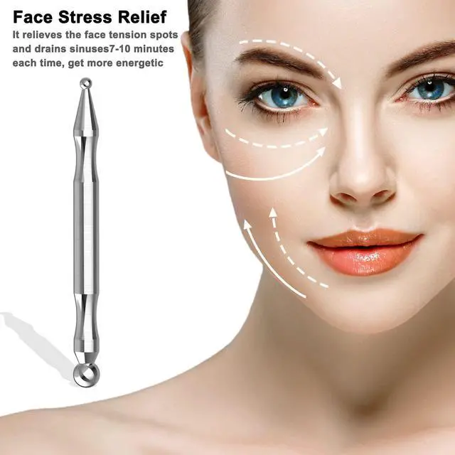 Alt view image 5 of 5 - Acupuncture Pen, Facial Reflexology Tools Stainless Steel, Trigger Point Massager Tool, Deep Tissue Massage Tool | Fascia release tools and temporomandibular joint (TMJ)