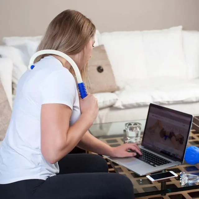 Alt view image 7 of 7 - Mini Neck Massager - Travel Size Back Massager for Trigger Points | FSA Eligible Handheld Neck & Shoulder Massager, Pressure Point Relief Tool For Deep Tissue Pain Relief & Muscle Relaxation