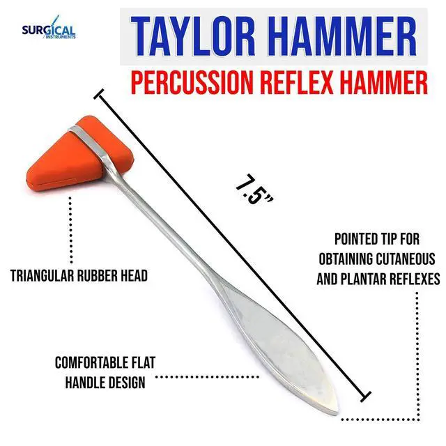 Alt view image 2 of 4 - Red Taylor Tomahawk Reflex Hammer for Neurological Examination