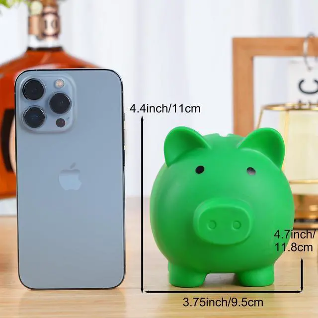 Alt view image 6 of 7 - Mini Piggy Bank, Plastic Coin Bank, Unbreakable Money BanksDark Green | Cute Piggy Banks, Best Birthday Gifts Home Decoration