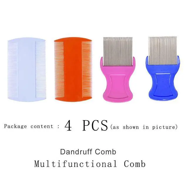 Alt view image 2 of 4 - 4Pcs Head Hair Comb: 2Pcs Hair Comb Double Sided 2Pcs Removal Dandruff Comb