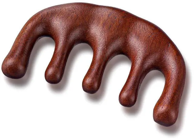 Main image of Wooden Massage Comb, Sandalwood Head Scalp Comb No Static Wide Tooth | Comb for Head Scalp Scalp Stimulator Comb Gua Sha Comb Body Massage Tool for Men Women