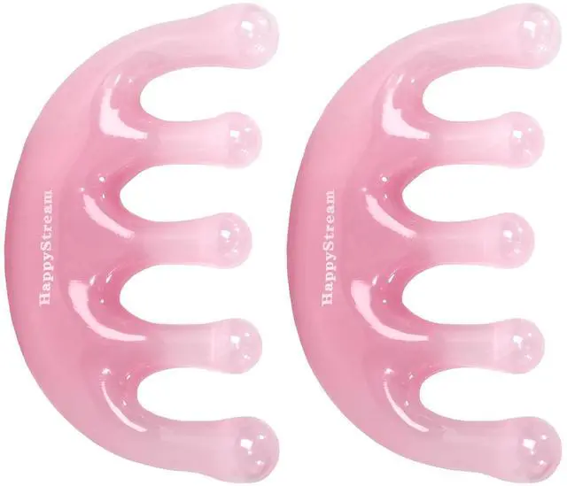 Main image of Scalp Massage Tool Head Massager Resin Massage Comb. Pink | Gua Sha Fascial Tools for Scalp Care Hair Growth Stress Relax Headaches Meridian Acupoint Treatment Trigger Point Therapy