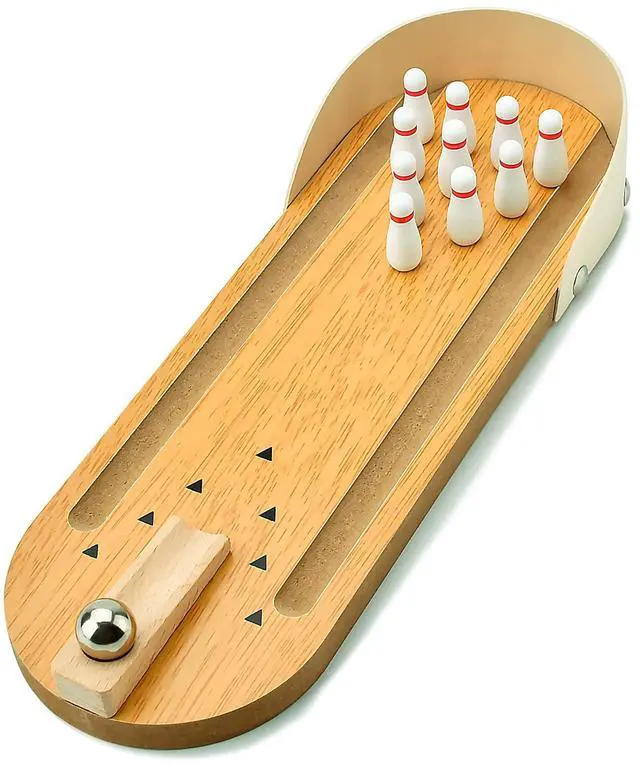 Main image of Tabletop Mini Bowling Game Set White Elephant Gifts for Adults Teens Kids | Stocking Stuffers for Teen Boys Girls Home Bowling Alleys Office Desk Game Small Finger Toys Gag Gifts Stress Relief Gadgets