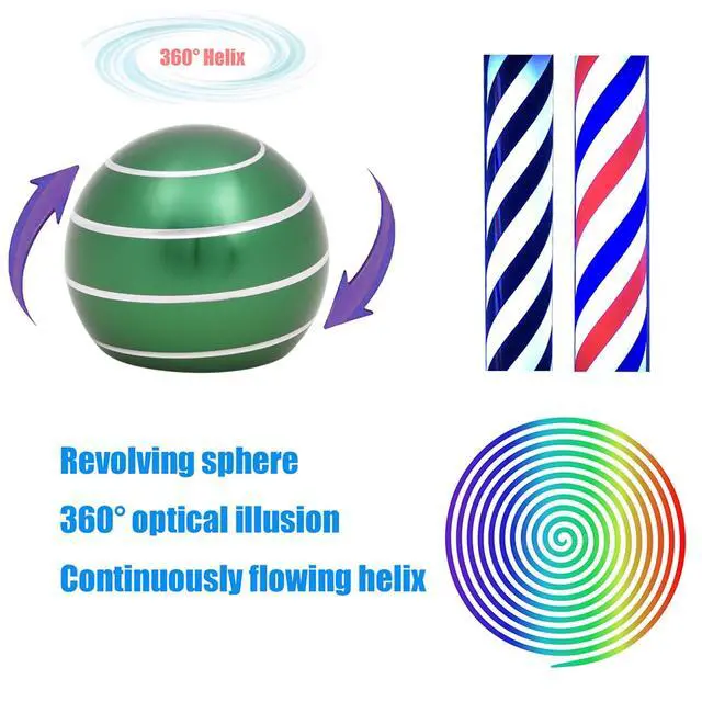 Alt view image 3 of 6 - Desk-Toys for Fidget Kinetic-Cool-Gadgets: Cool-Stuff for Kid Children Teen Adult, Optical-Illusion Toy for Office School Home Women Men Christmas Stress-Relief-Gifts 180 Seconds Spinning