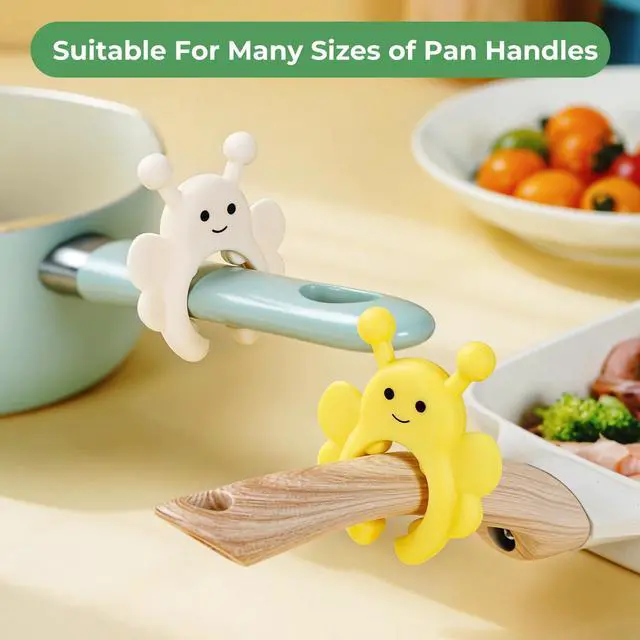Alt view image 4 of 7 - Bee Spoon Holder Cute Spoon Rest for Stove Top, Steam Releaser & Lid Lifter Heat Resistant Silicone Cooking Gadget, Fun Kitchen Accessories, Unique Cooking Gift