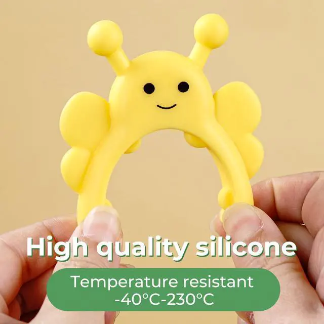 Alt view image 6 of 7 - Bee Spoon Holder Cute Spoon Rest for Stove Top, Steam Releaser & Lid Lifter Heat Resistant Silicone Cooking Gadget, Fun Kitchen Accessories, Unique Cooking Gift