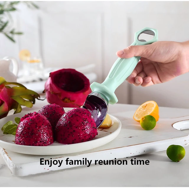Alt view image 4 of 7 - Ice Cream Toppings, Ice Cream Scoop with Bottle Opener,8.66 Inch,Green. | Heavy-Duty Zinc Alloy and PP Handle, For Ice Cream, Cookie Dough and Fruit Balls, Excellent Gift for Ice Cream Enthusiasts