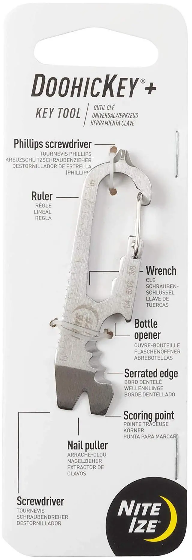 Main image of KMTSE-11-R3 DoohicKey Keychain Multi Tool, 1 Count (Pack of 1), Stainless Steel