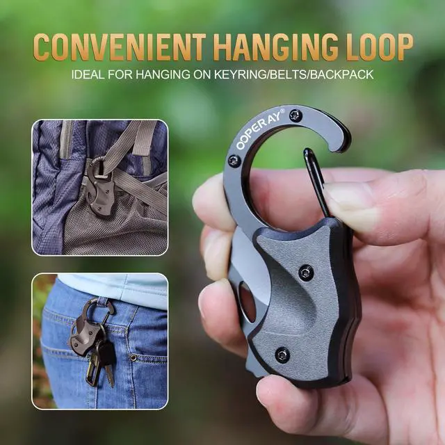 Alt view image 4 of 7 - Stocking Stuffers for Men Christmas, Small Pocket Knife for Men Him Dad, Christmas Birthday Gifts, Box Cutter, EDC Gadget Keychain, Every Day Carry Folding Knife, Camping Fishing Hiking Multitool Gift