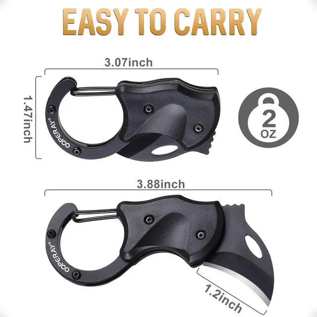 Alt view image 5 of 7 - Stocking Stuffers for Men Christmas, Small Pocket Knife for Men Him Dad, Christmas Birthday Gifts, Box Cutter, EDC Gadget Keychain, Every Day Carry Folding Knife, Camping Fishing Hiking Multitool Gift