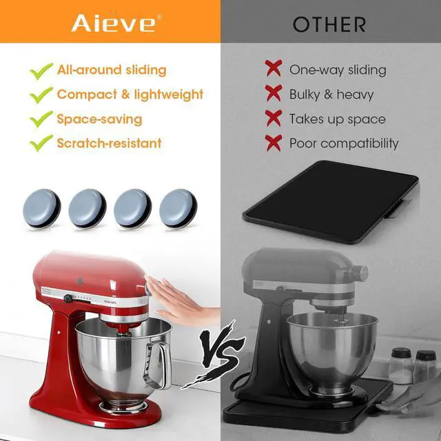 Alt view image 3 of 7 - Appliance Sliders, 8 Pcs Small Appliance Slider for Countertop | Self Adhesive Caster Wheels Appliance Rollers, Kitchen Gadgets Home Must Have for Kitchenaid Mixer Coffee Maker Air Fryer
