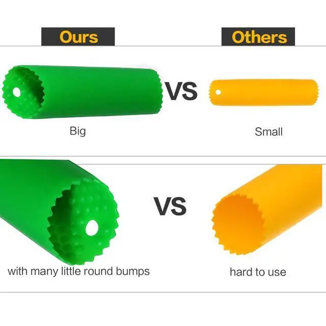 Alt view image 5 of 7 - Garlic Peeler Skin Remover Roller Keeper,Easy Quick to Peeled Garlic Cloves with Silicone Tube Roller Garlic Peeling Kitchen Tool (Green,Red)
