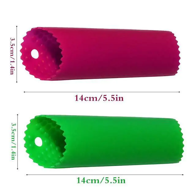 Alt view image 7 of 7 - Garlic Peeler Skin Remover Roller Keeper,Easy Quick to Peeled Garlic Cloves with Silicone Tube Roller Garlic Peeling Kitchen Tool (Green,Red)