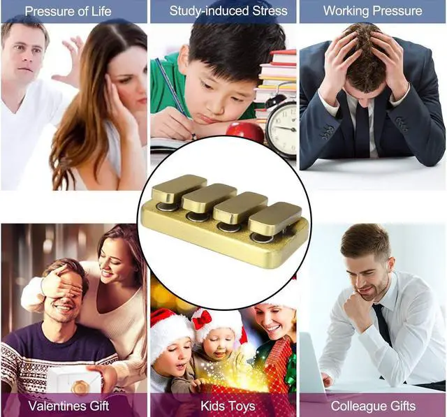 Alt view image 4 of 7 - Fidget Toys Adults, EDC Metal Fidget Slider, Magnetic Haptic Fidget ClickerAdult Fidget Toy for Anxiety ADHD, Cool Office Gadgets Gift for Dad Teens, Fidgets Toy for Men (Bronze)