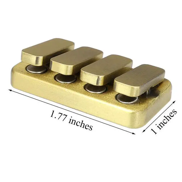 Alt view image 6 of 7 - Fidget Toys Adults, EDC Metal Fidget Slider, Magnetic Haptic Fidget ClickerAdult Fidget Toy for Anxiety ADHD, Cool Office Gadgets Gift for Dad Teens, Fidgets Toy for Men (Bronze)