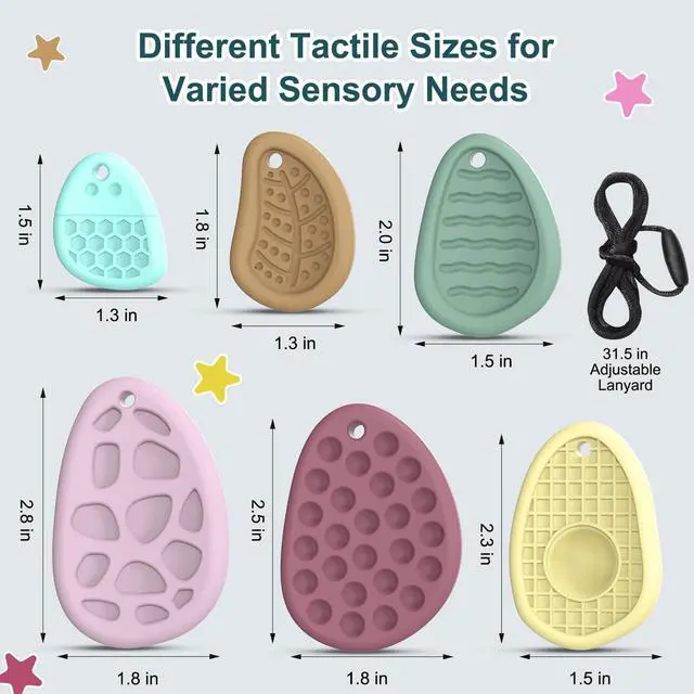 Alt view image 2 of 6 - Sensory Stone Fidget Toys for Adults, Tactile Anxiety Relief Stress Relief Toy, Quiet Portable Discreet Focus Tool, Compact Calming Sensory Gadget for Office Work & Daily Stress Relief