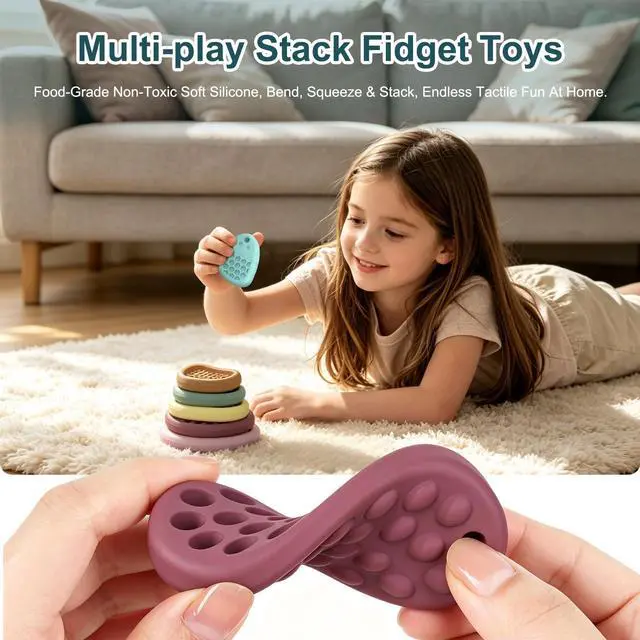 Alt view image 6 of 6 - Sensory Stone Fidget Toys for Adults, Tactile Anxiety Relief Stress Relief Toy, Quiet Portable Discreet Focus Tool, Compact Calming Sensory Gadget for Office Work & Daily Stress Relief