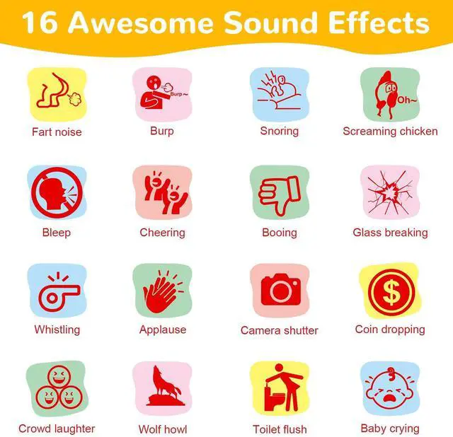 Alt view image 2 of 7 - Sound Effects Machine, 16 Hilarious Sounds Toys for Kids Ages 8-13, Fart Prank Stuff, Practical Joke Gift for Teen Boys, Cool Gadgets Birthday Gift for Boys 6 7 8 9 Year Old, Adjustable Volume