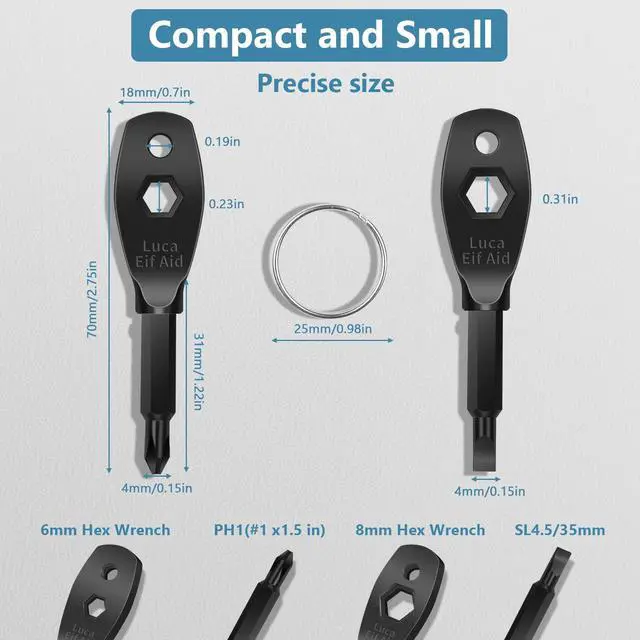 Alt view image 3 of 7 - Gifts for men, Portable 4-in-1 Pocket Screwdriver Keychain Multitool, a Cool Gadget Perfect for Dads, Husbands and Boyfriends