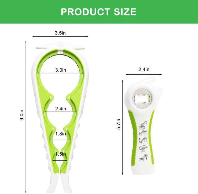 Alt view image 2 of 6 - Jar Opener for Weak Hands, Seniors with Arthritis, 5 in 1 Multi Function Bottle Opener Lid Opener For Arthritic Hands