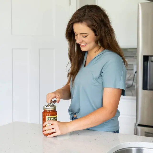 Alt view image 5 of 7 - Jar Opener for Weak Hands with Keychain Bottle Cap Opener. Easy Jar Opener for Seniors with Arthritis or Kids Jar Openers. Jar Gripper Tight Lid Opener and Bottle Opener Kitchen Gadgets