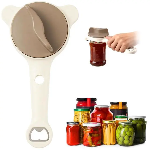 Main image of New Jar Opener for Seniors, 4-in-1 Can Openers for Weak Hands & Arthritis Sufferers with Non Slip Teeth, Ergonomic Non-Slip Handle, Fits 1-3.5 Inch Kitchen Mason Jars, Bottle & Cans