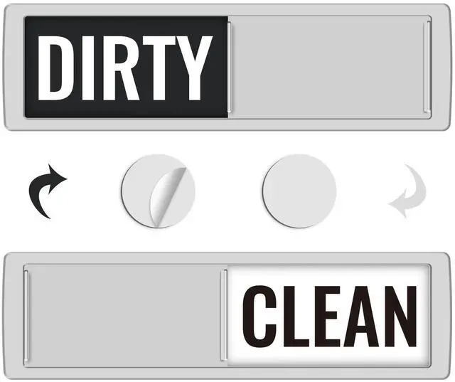 Main image of Dishwasher Magnet Clean Dirty Sign, Upgrade Super Strong Clean Dirty Magnet for Dishwasher, Large Text Easy to Read Non-Scratch Magnetic Indicator Kitchen Decor, Silver