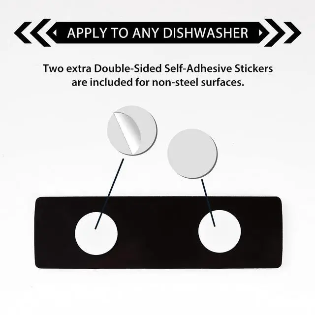 Alt view image 5 of 6 - Dishwasher Magnet Clean Dirty Sign, Upgrade Super Strong Clean Dirty Magnet for Dishwasher, Large Text Easy to Read Non-Scratch Magnetic Indicator Kitchen Decor, Silver