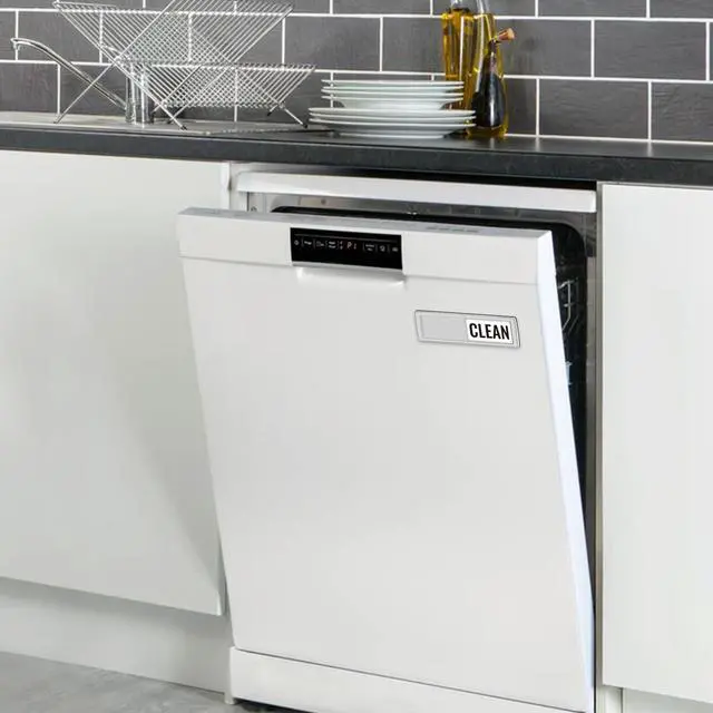 Alt view image 6 of 6 - Dishwasher Magnet Clean Dirty Sign, Upgrade Super Strong Clean Dirty Magnet for Dishwasher, Large Text Easy to Read Non-Scratch Magnetic Indicator Kitchen Decor, Silver