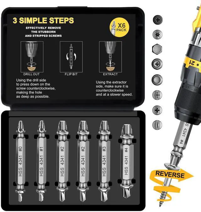 Main image of Screw Extractor Set Stocking Stuffers for Men Adults Tools Gadgets | Bolt Extractor Kit Christmas Valentines Fathers Day Birthday Gifts for Boyfriend Dad Him