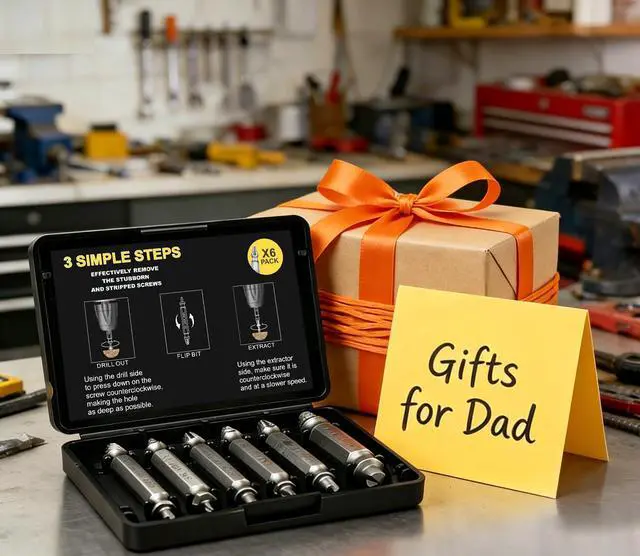 Alt view image 6 of 7 - Screw Extractor Set Stocking Stuffers for Men Adults Tools Gadgets | Bolt Extractor Kit Christmas Valentines Fathers Day Birthday Gifts for Boyfriend Dad Him