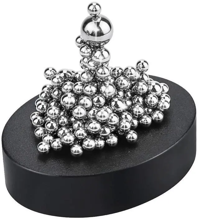 Main image of 1 Box Stress Relief Magnetic Desk Sculpture Toys, Desk Sculpture Decor Toys, Magnetic Balls Desktop Decor Fidget Toy for Boredom, Intelligence Development
