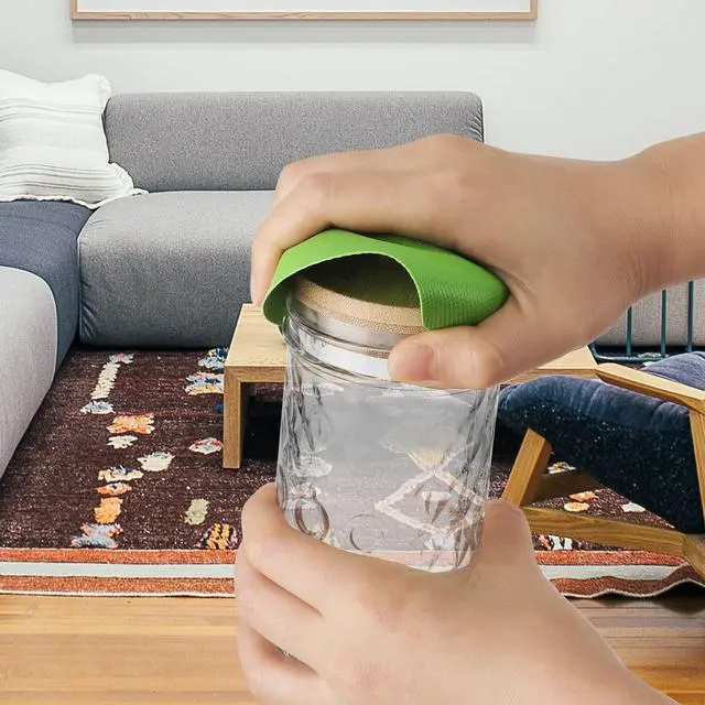Alt view image 5 of 7 - 4pcs Jar Opener Gripper Pad for Seniors with Weak Hands, Rubber | Multi-function Silicone Bottle Opener Lid Cap Rubber Gripper Pads Kitchen Coasters Gadgets, Green, Purple