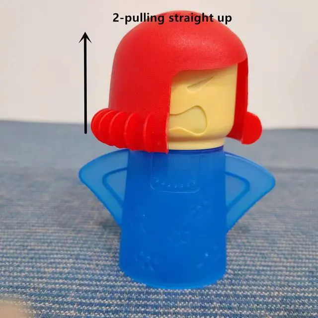 Alt view image 7 of 7 - Microwave Cleaner Microwave Oven Cleaner High Temperature Steam Cleaning Equipment Tool Fridge Deodorized Easily Crud Steam Cleans Add Vinegar and Water Angry Mama (Blue)