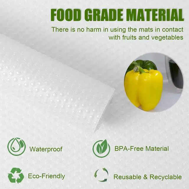 Alt view image 2 of 7 - Refrigerator Liners, 12" x 17.7" Fridge Liner Washable Refrigerator Mats, Home Kitchen Gadgets Accessories Organization Must Haves for Freezer Glass Shelf Shelving Drawers Cupboard Cabinet - 7 Pack