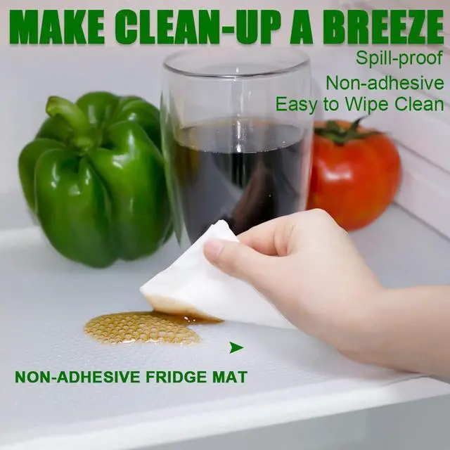 Alt view image 4 of 7 - Refrigerator Liners, 12" x 17.7" Fridge Liner Washable Refrigerator Mats, Home Kitchen Gadgets Accessories Organization Must Haves for Freezer Glass Shelf Shelving Drawers Cupboard Cabinet - 7 Pack
