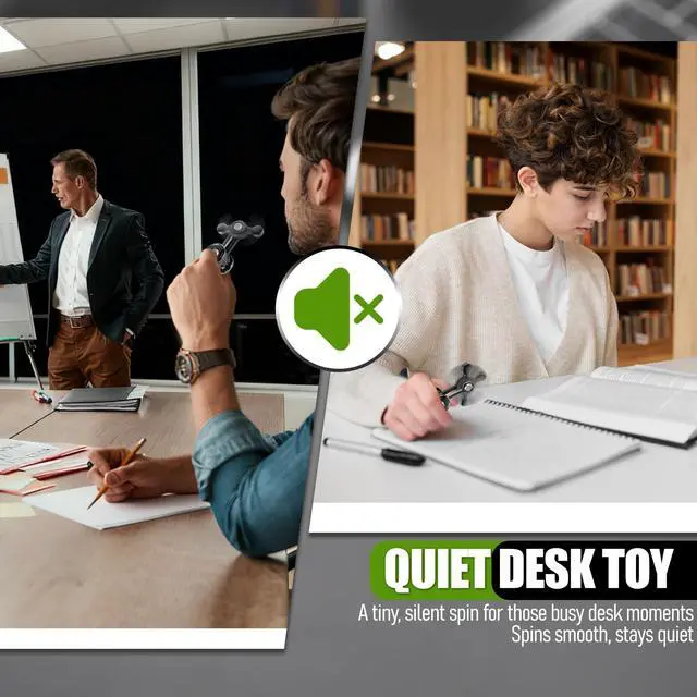 Alt view image 3 of 6 - Fidget Spinner Toy for Adult Cool Gadgets Gifts for Teen Boy Metal Silent Figette Office Desk Toy Anxiety Stress Relief Item Quiet Calming Down Autism ADHD Tools Valentines Day Gifts for Him Men