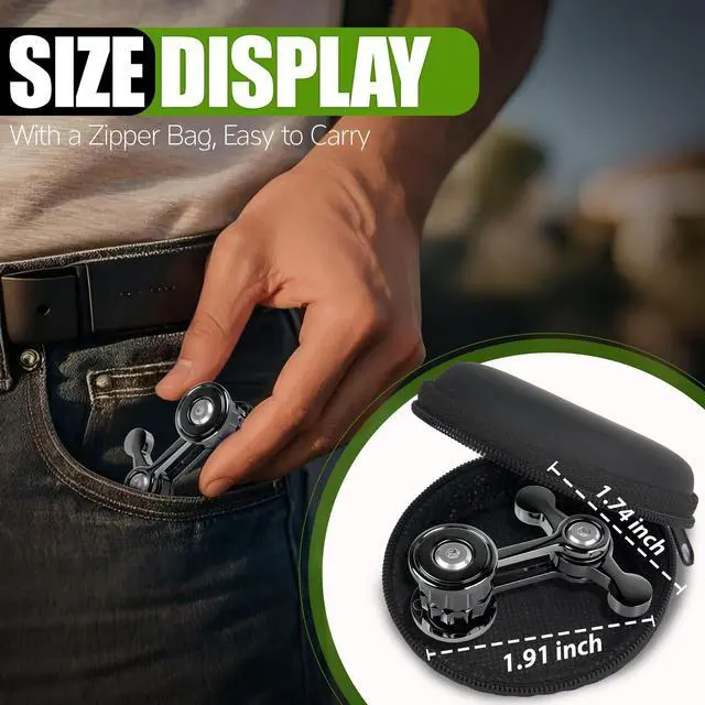 Alt view image 5 of 6 - Fidget Spinner Toy for Adult Cool Gadgets Gifts for Teen Boy Metal Silent Figette Office Desk Toy Anxiety Stress Relief Item Quiet Calming Down Autism ADHD Tools Valentines Day Gifts for Him Men