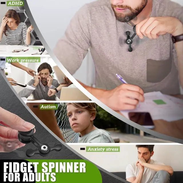 Alt view image 4 of 6 - Fidget Spinner Toy for Adult Cool Gadgets Gifts for Teen Boy Metal Silent Figette Office Desk Toy Anxiety Stress Relief Item Quiet Calming Down Autism ADHD Tools Valentines Day Gifts for Him Men